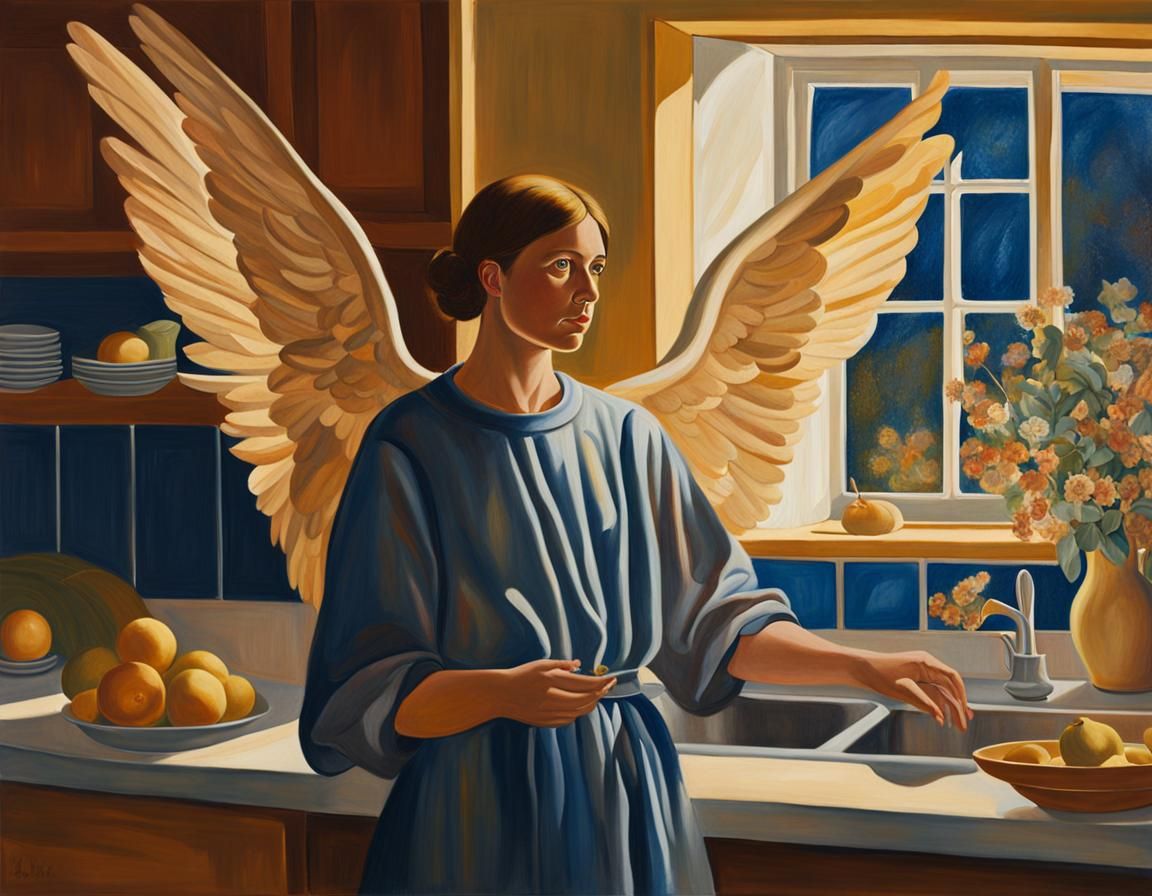 Angel Announces Spiritual Awakening in a Cozy Kitchen
