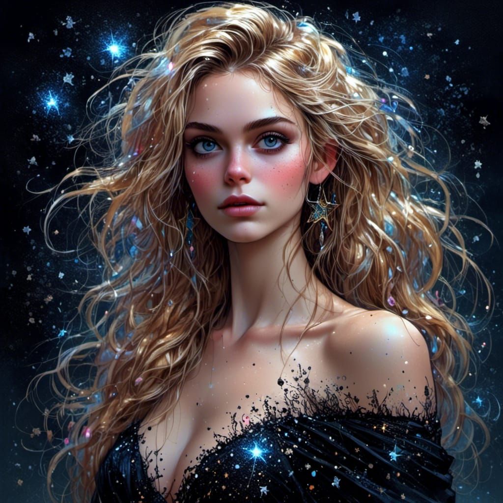 Starlight Gown: Polychromatic Beauty