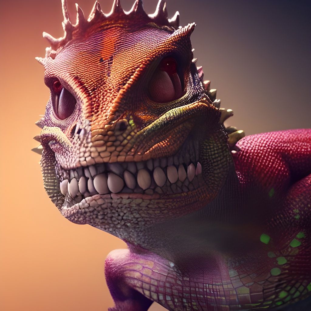 Lizard-Man King in Hyperrealistic Fantasy Art