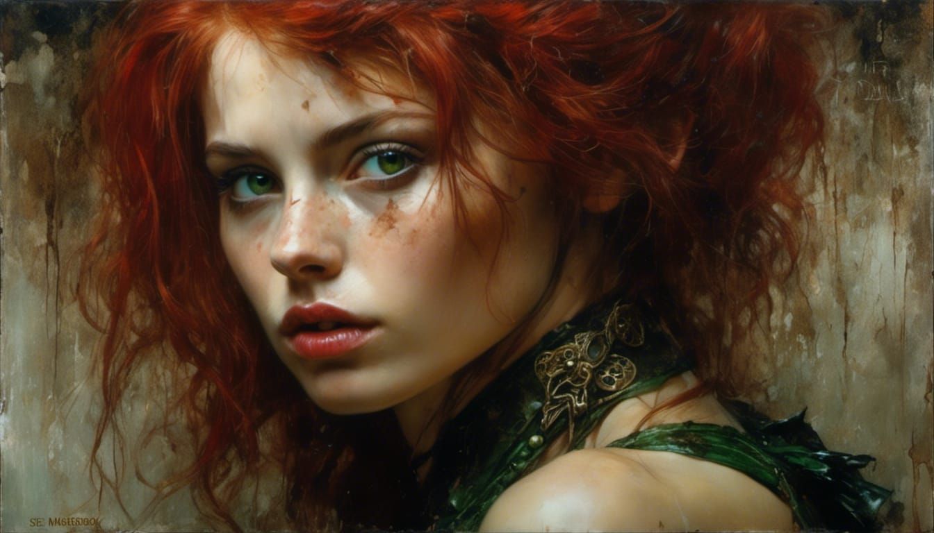 Stunning Woman in Latex Corset: Macabre Portrait