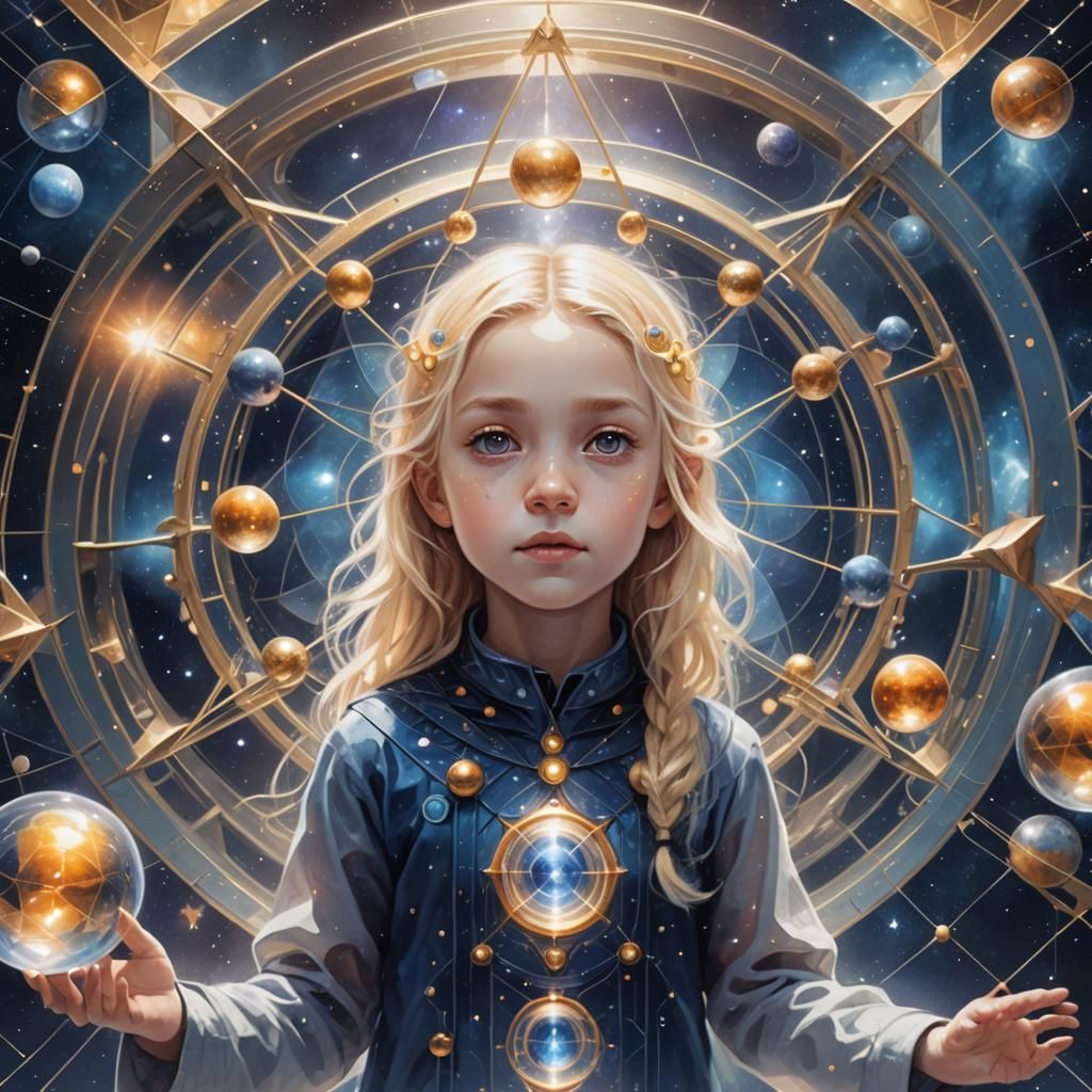 Child Seer in Transparent Spaceship