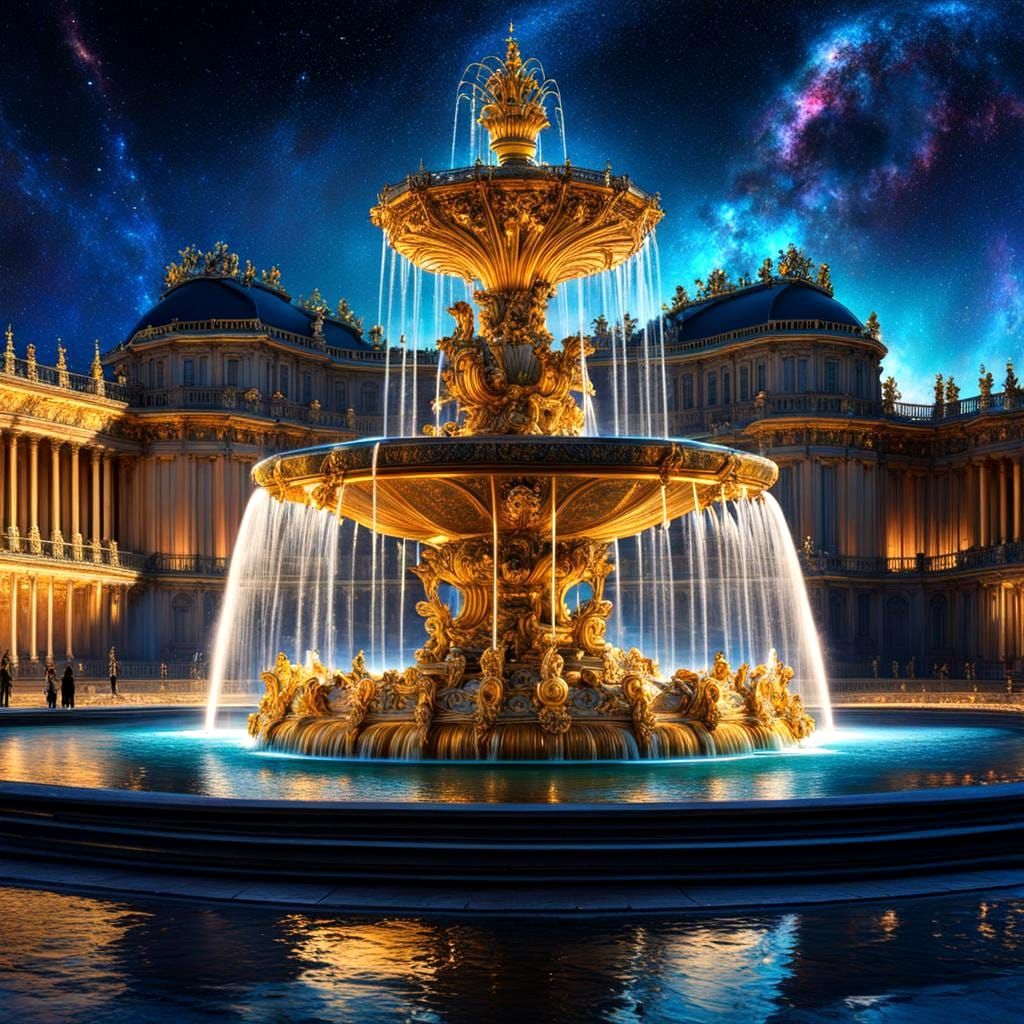 Water Fountain at night