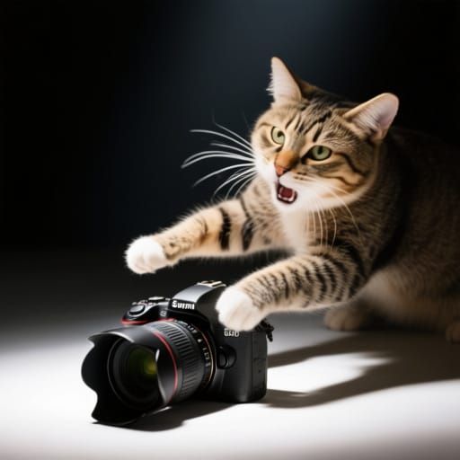 Cat Steals Camera Spotlight