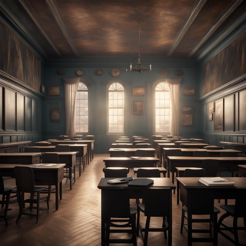 School Room Digital Matte Painting