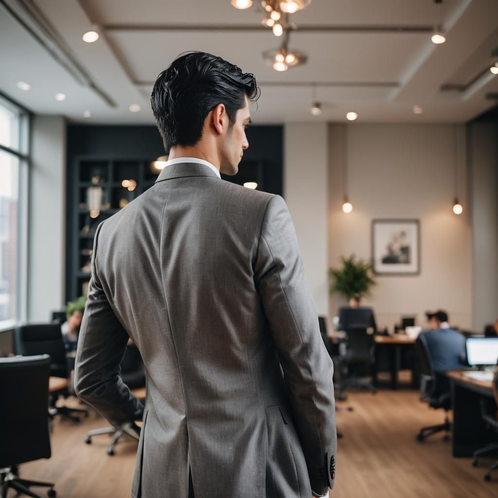 Man in Suit in Office: Professional Photography
