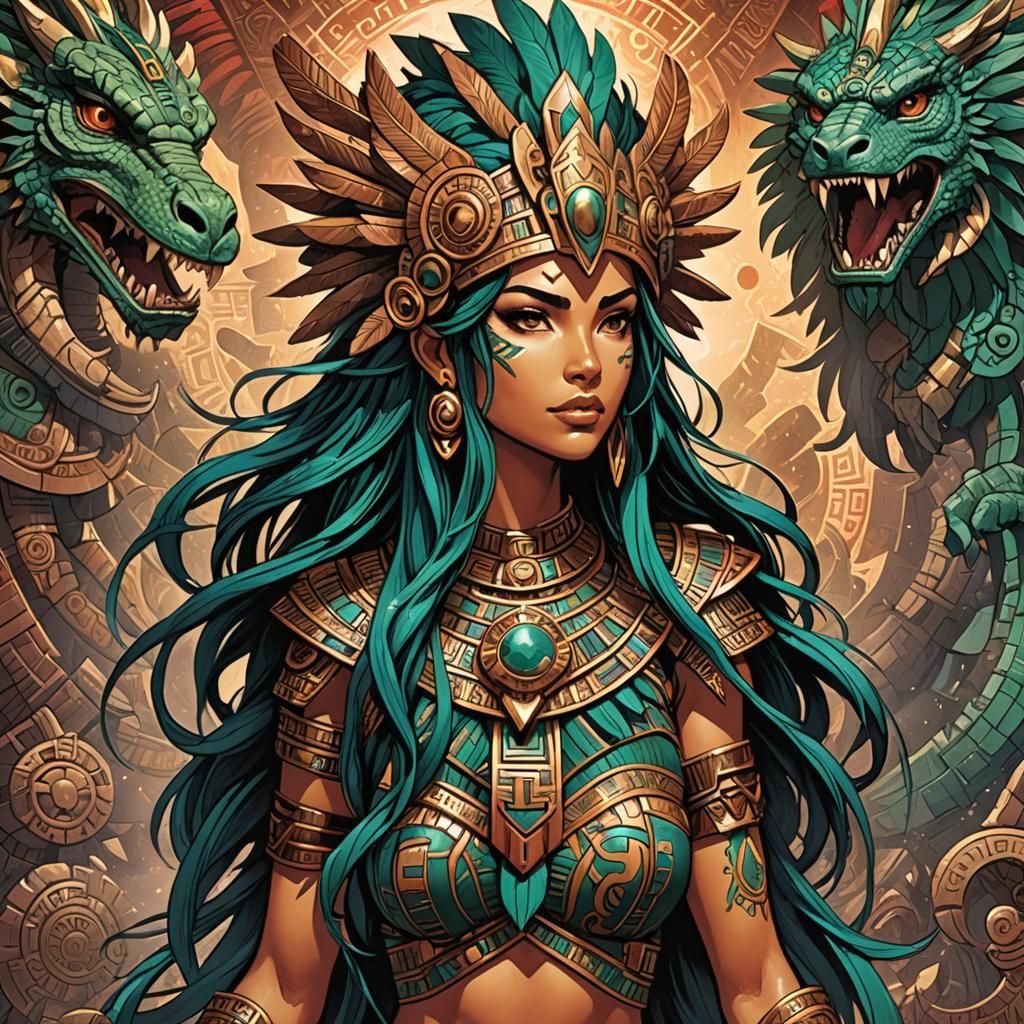 Quetzalcoatl Girl: Aztec Manga Anime Fusion