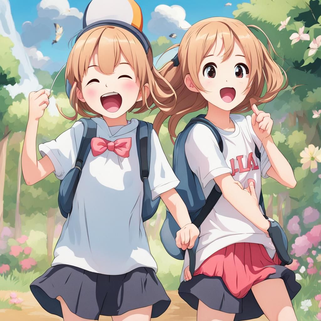 Cartoon Girl Laughing After Farting