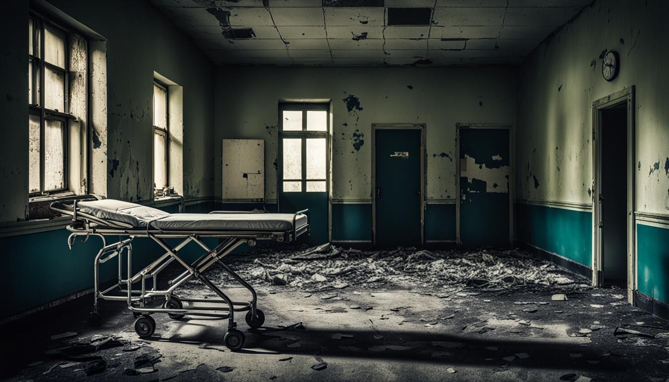 Abandoned Hospital Corridor in Urbex Style