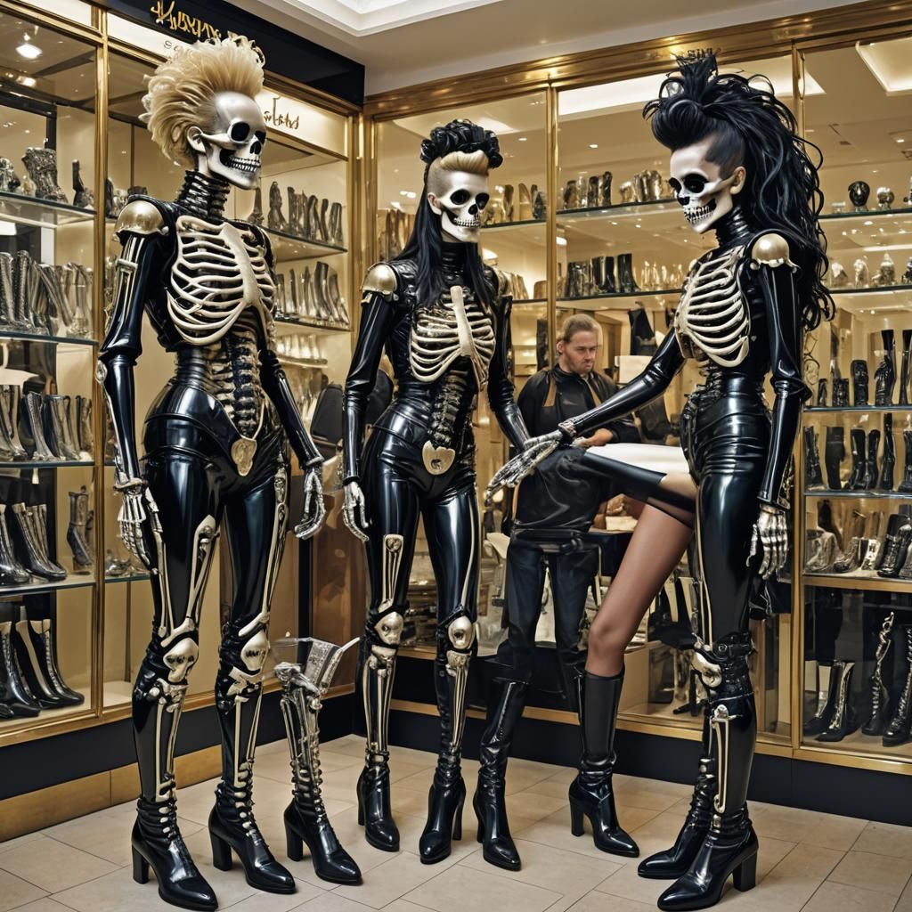 Skeleton Women Shop at Harrods: Comic Book Art