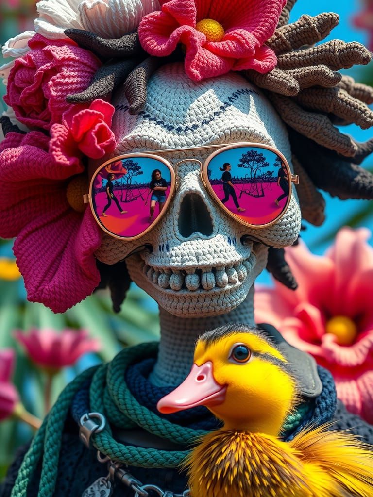 Punk Beach Holiday in Klimt Crochet Style