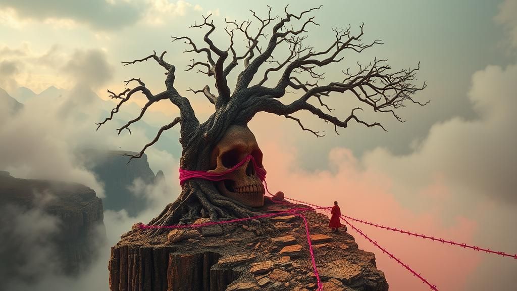 Mystical Gateway: Dreamlike Scene in Magic Realism Style