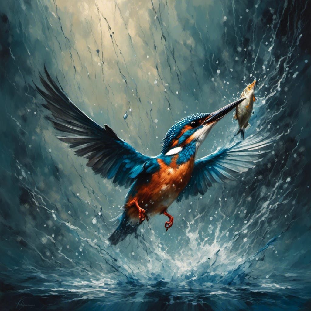 Kingfisher's Brave Flight in Morning Light