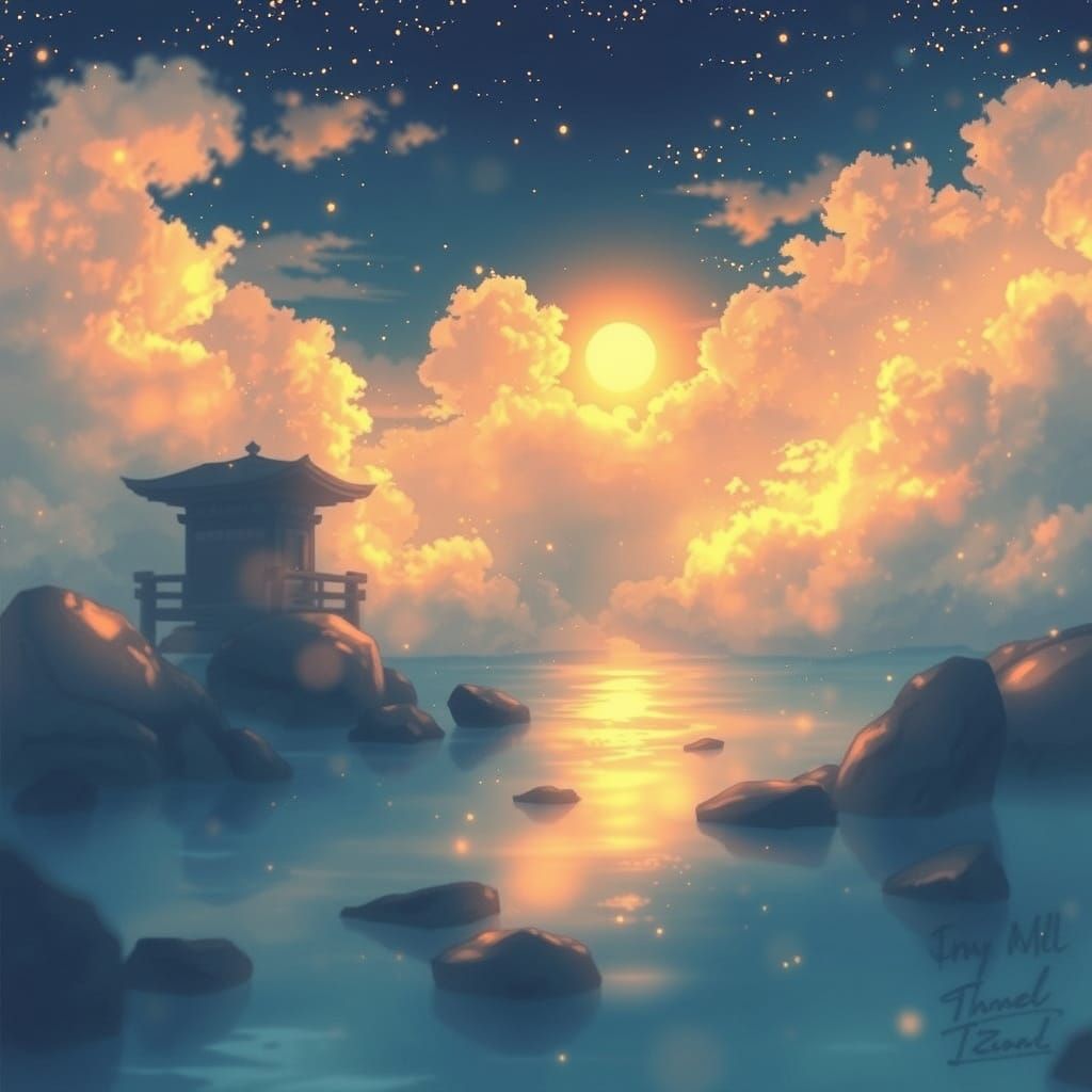 Surreal Dreamworld in Warm Golden Light