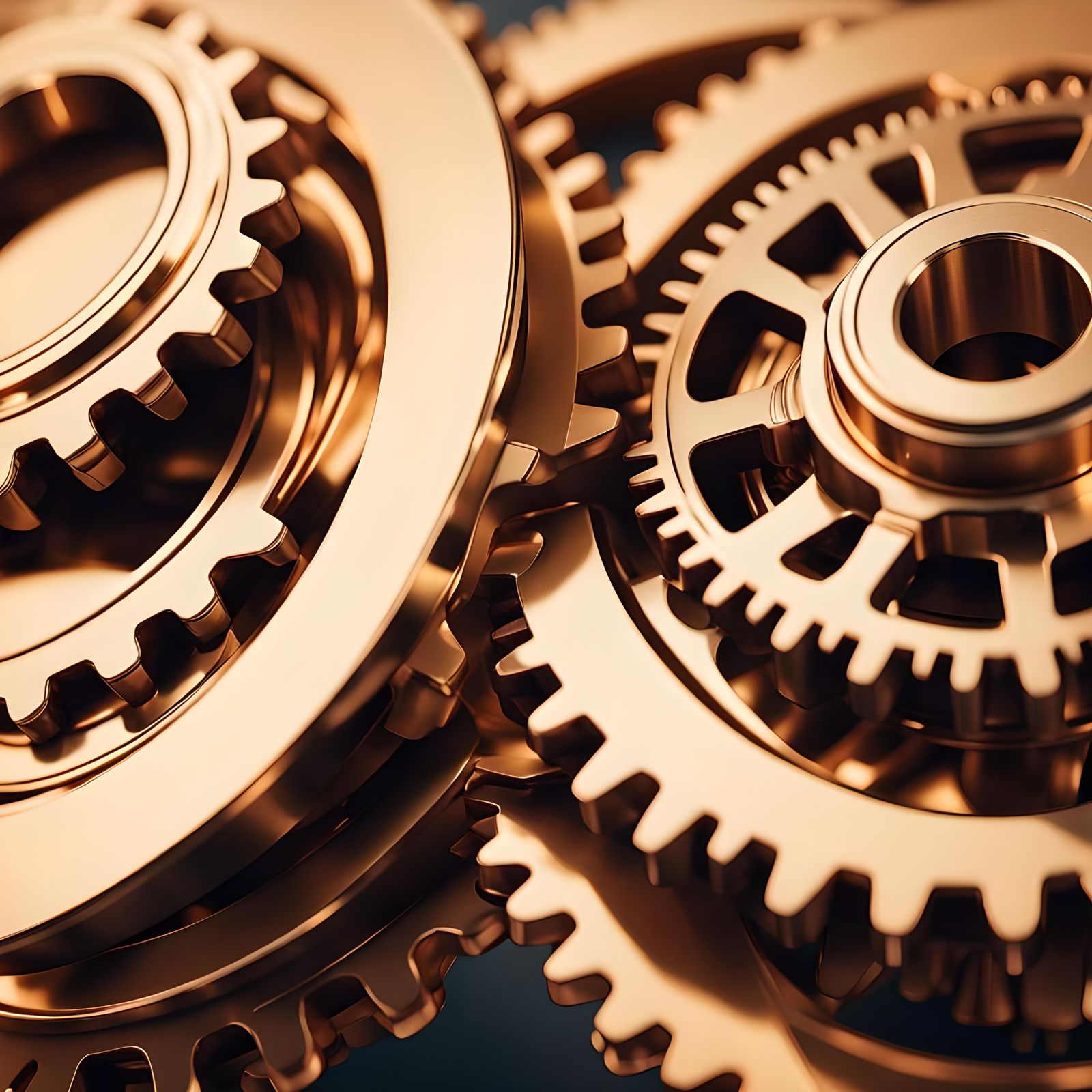 Hyperrealistic Vintage Gears in Motion