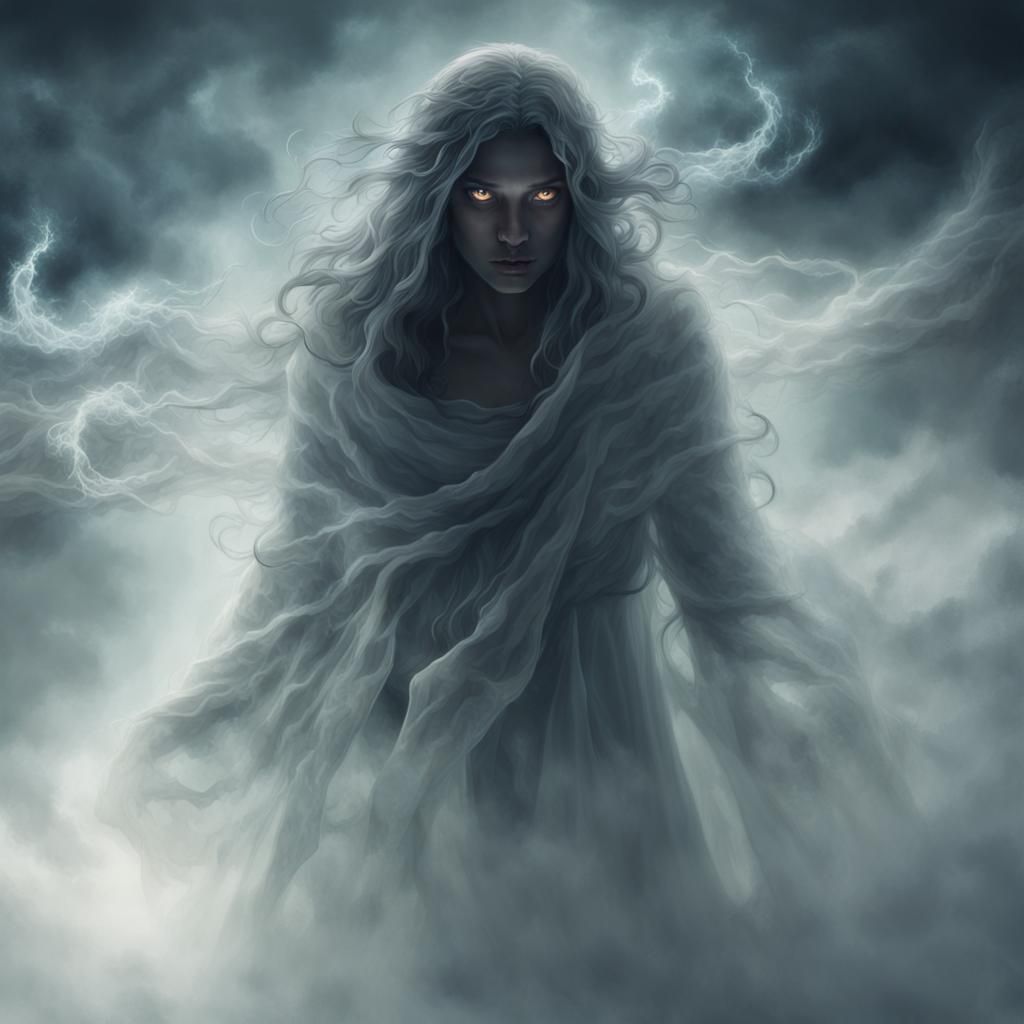 Ethereal Ghostly Figure in Dreamlike Fantasy Art