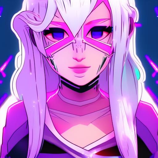 Synthwave Catgirl VTuber Avatar in 8K