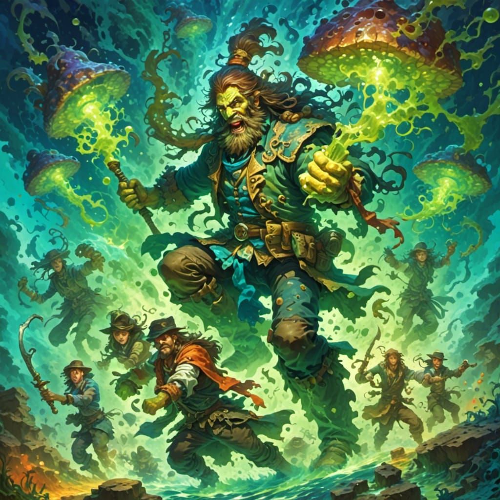 Hunted Renegade Portrait in Distressed Pixelated Style