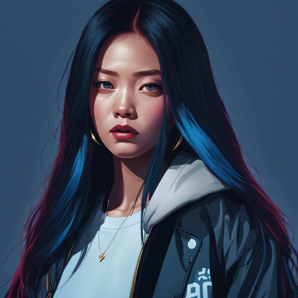 Dramatic Portrait of Jennie in Digital Art Style