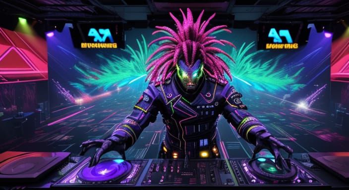 Electric Chaos Unleashed on a Futuristic Stage