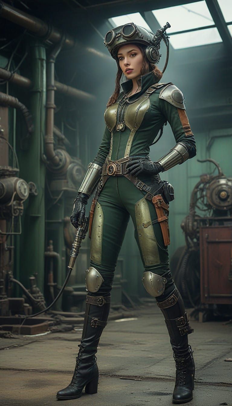 Steampunk Alien in Victorian Futurism