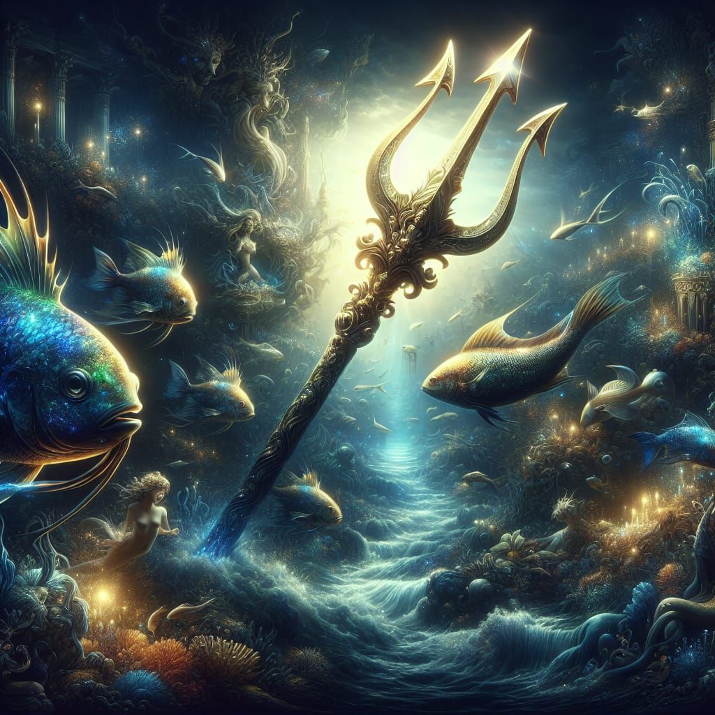 Magical Trident Lost in a Deep Sea Kingdom