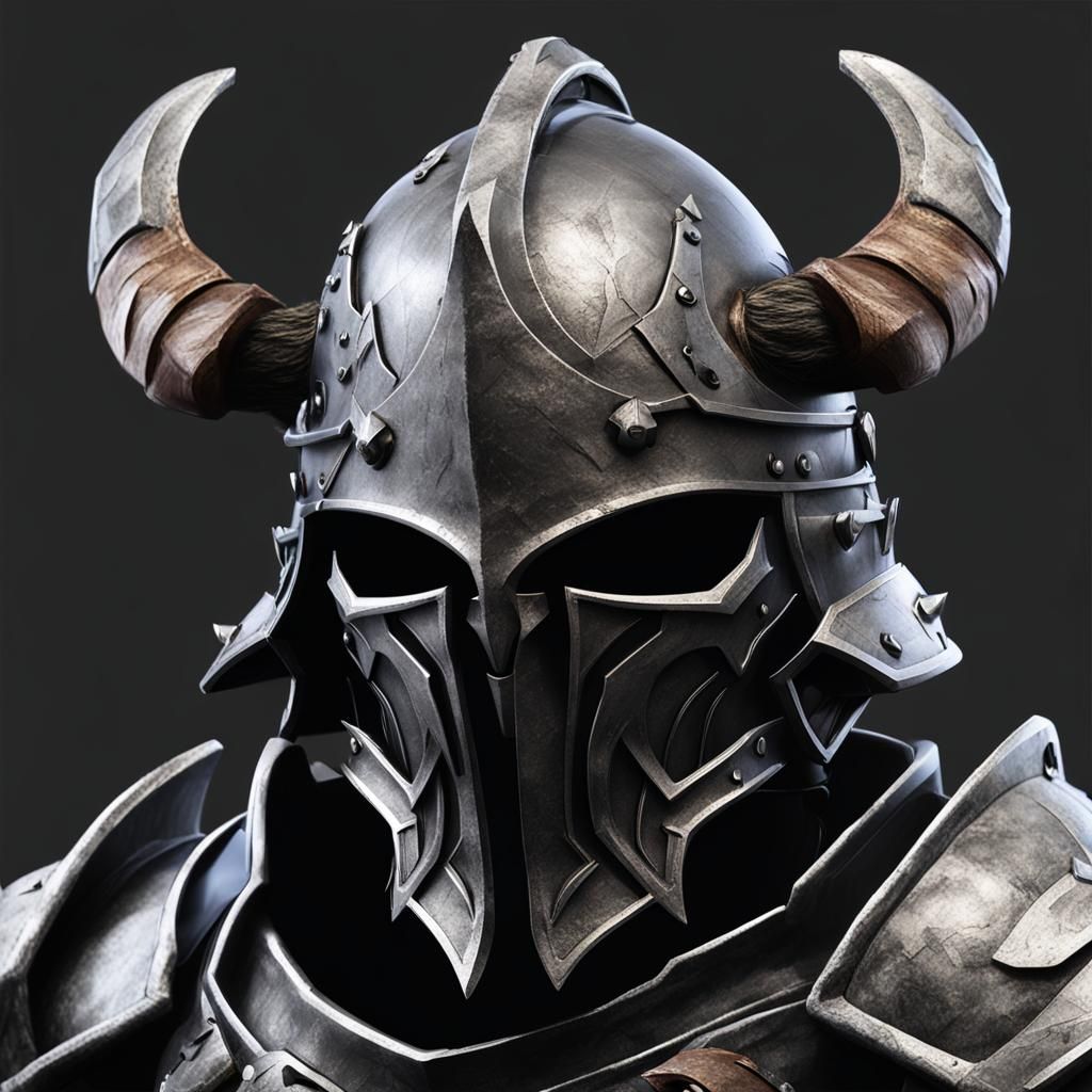 Goblin Slayer Warrior with Evil Helmet