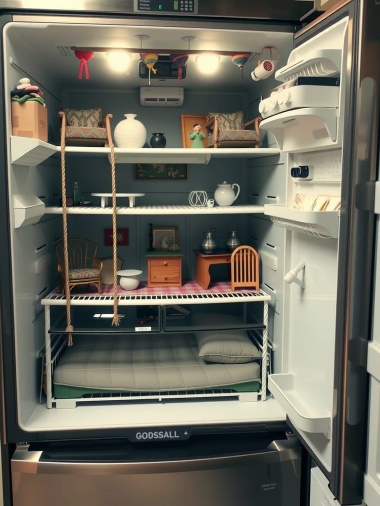 Surreal Refrigerator Commune with Micro-Apartments