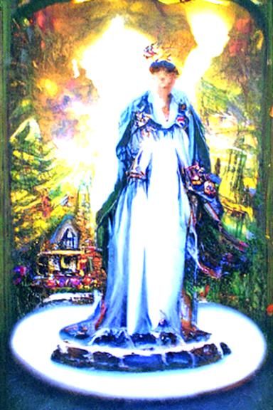 Ethereal High Priestess Tarot Card in Luminist Style