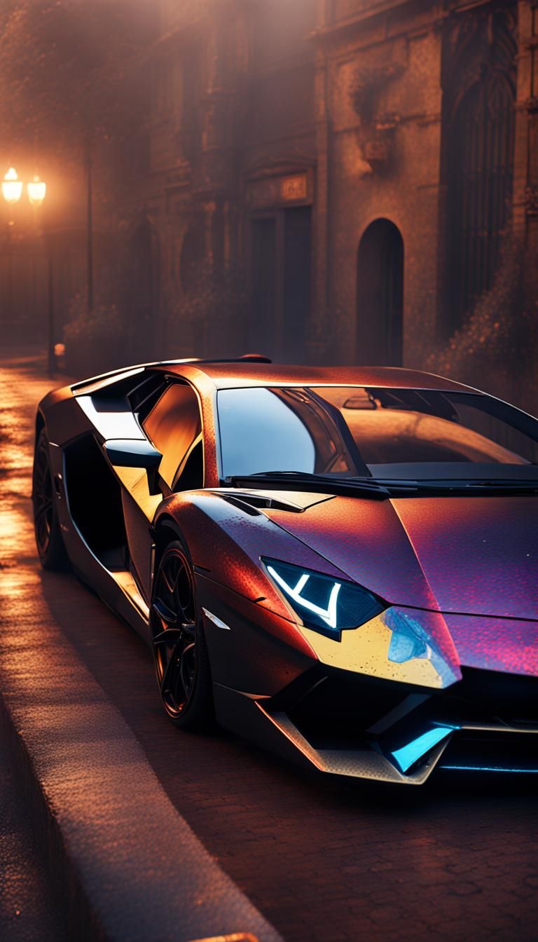 Lamborghini Aventador in Detailed Matte Painting