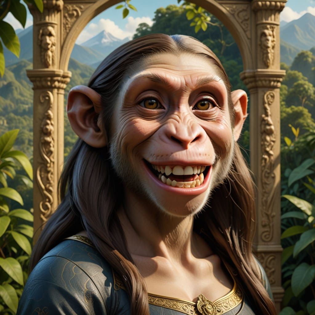 Lifelike Jungle Mona Lisa