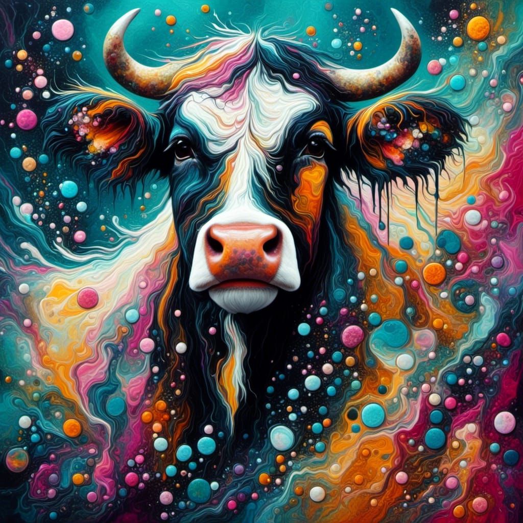 Dynamic Liquid Pour Painting Vortex