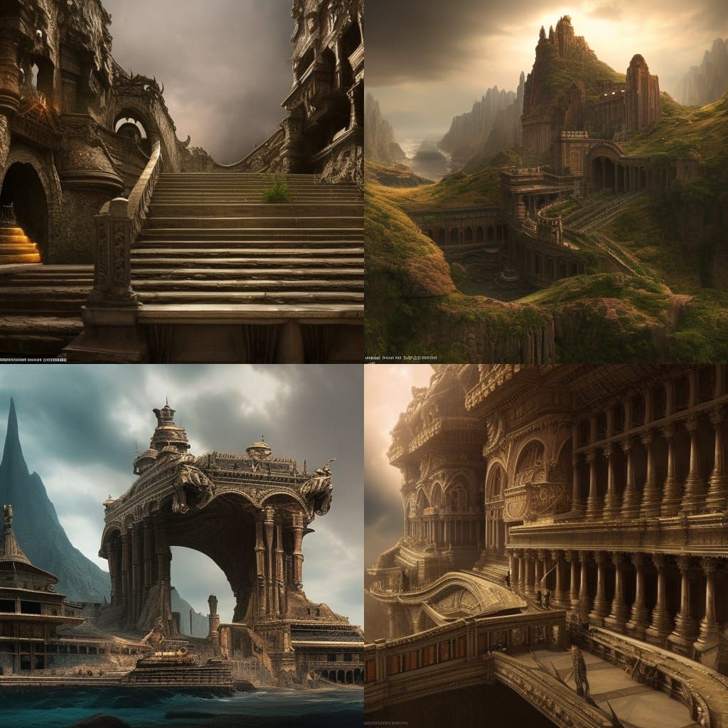 Dramatic Maximalist Digital Matte Painting