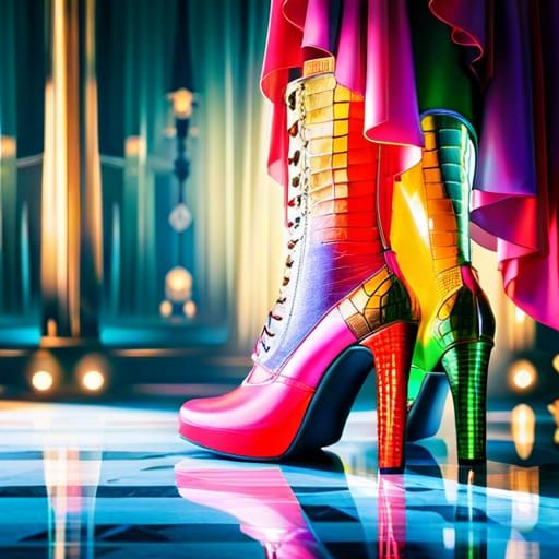 Scintillating Light-Up Boots in Studio Ghibli Style