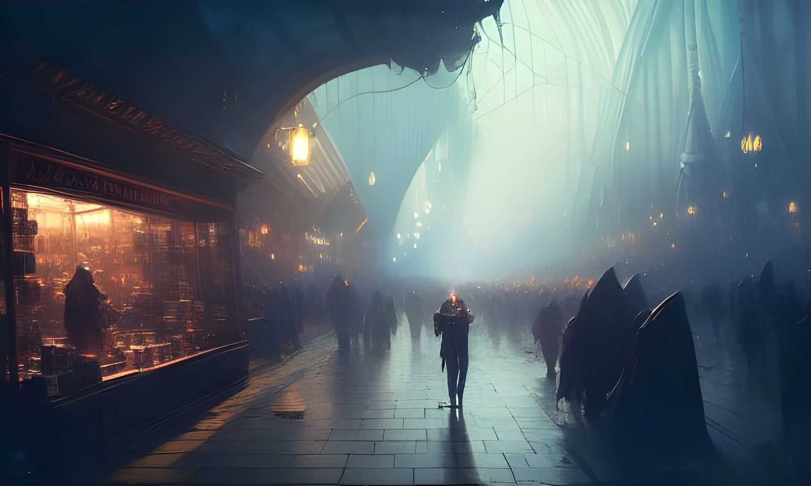 Wizard Selling Potions in Diagon Alley