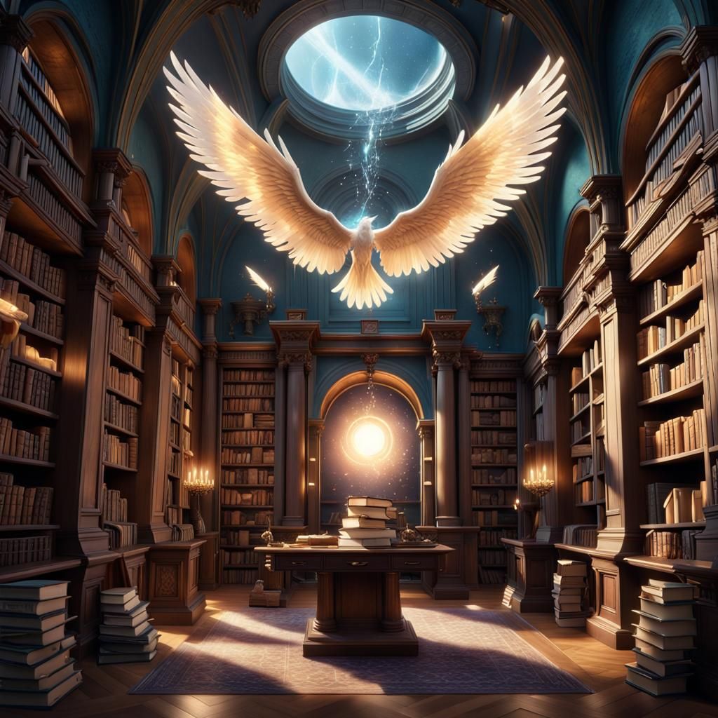 Books Flying in a New Age Library