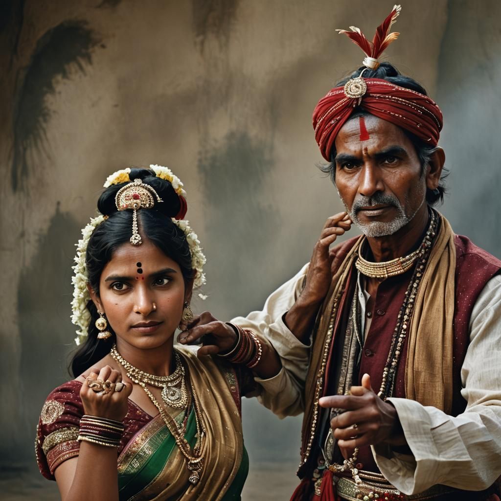 Indian Couple Dancing: Professional Portrait Photography