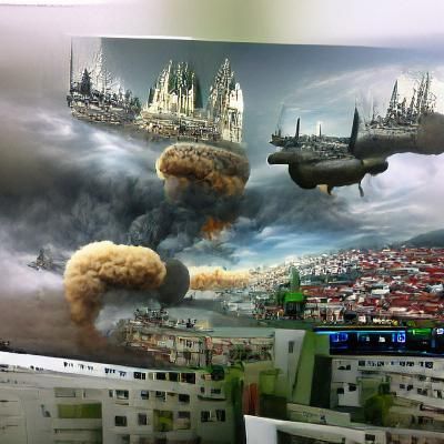 Detailed Matte Painting of World War 3