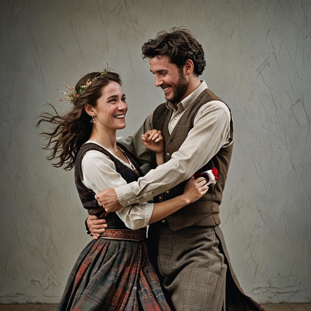Young Scottish Couple Dancing: Professional Portrait Photogr...