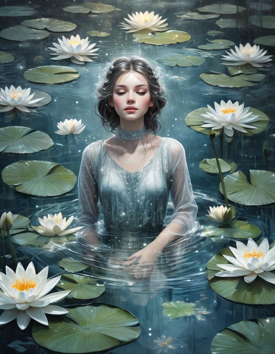 Enchanted Stars and Water Lilies: A Diamond Painting