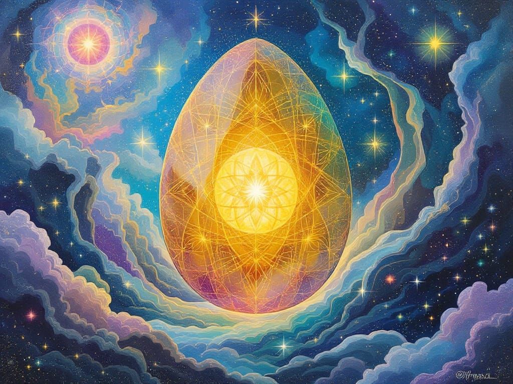 Vibrant Train Embarks on an Infinite Journey from Cosmic Egg