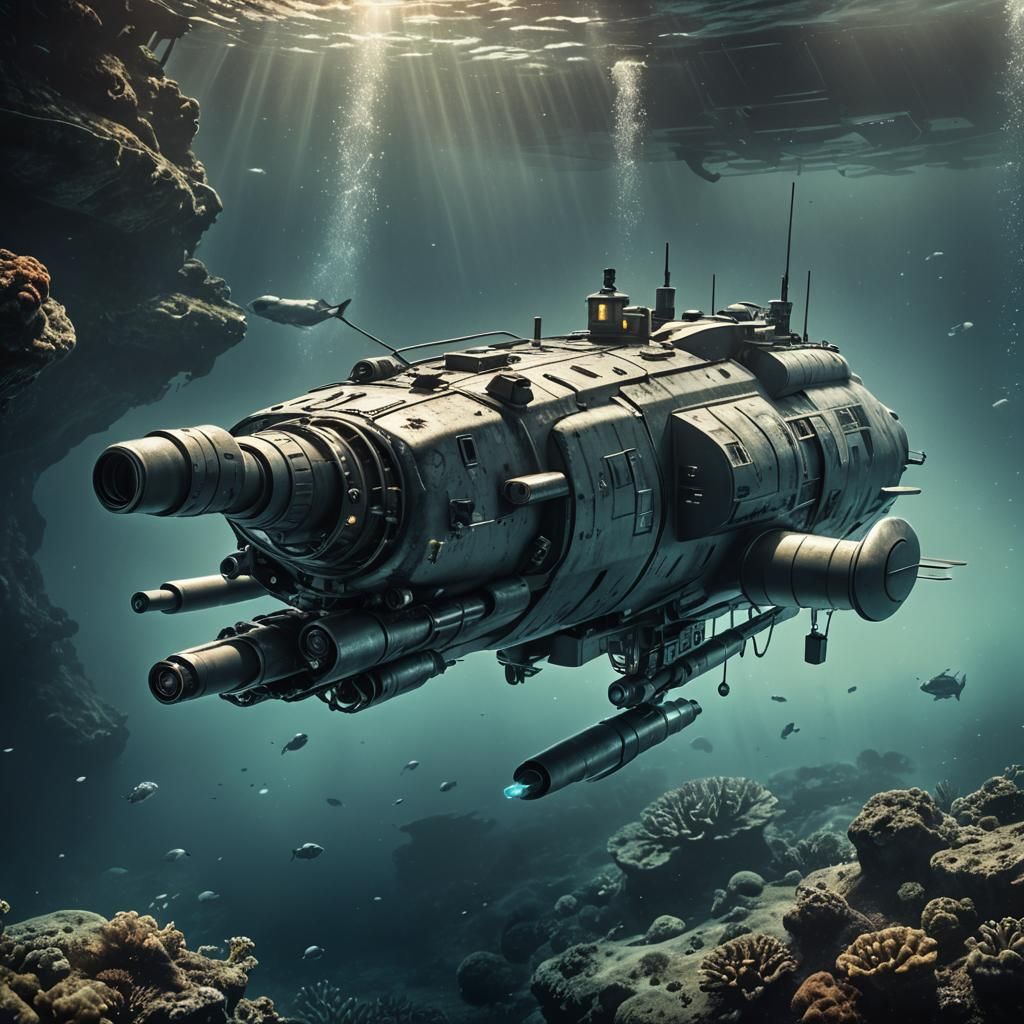 US Navy Underwater Drone Carrier: Cinematic Concept Art