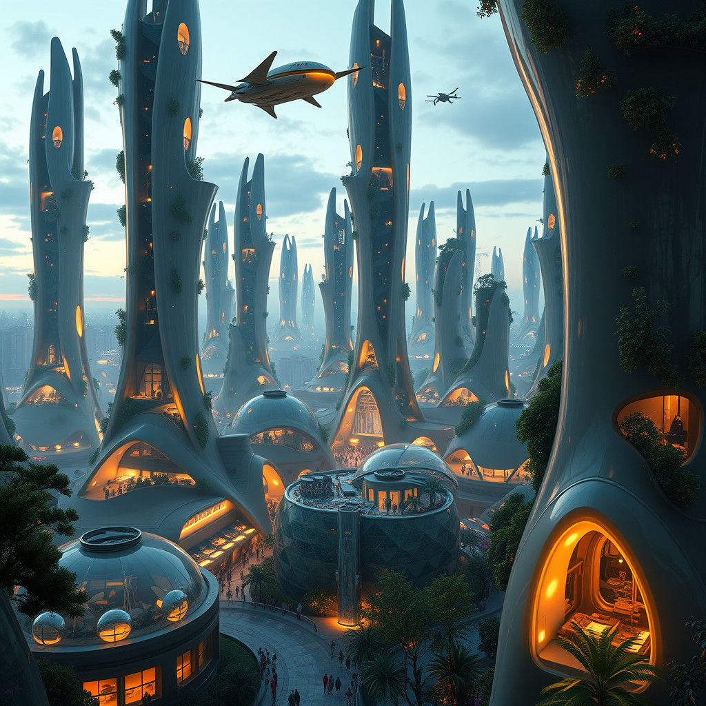 Futuristic Cityscape in 3000: A Hyper-Realistic Animation