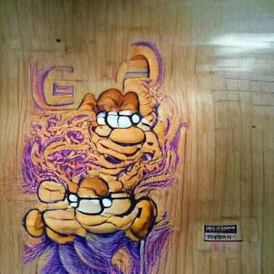 Garfield Eating Lasagna: AI-Generated Image