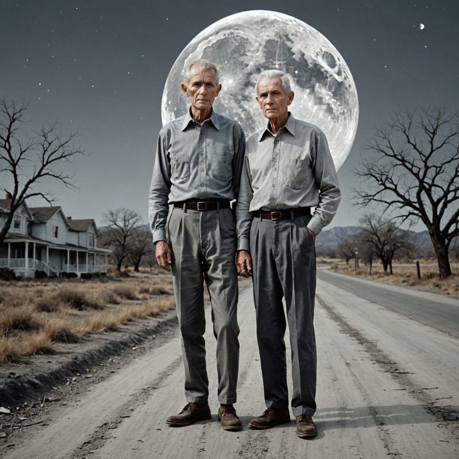 Aged Love Under the Moonlit Hourglass