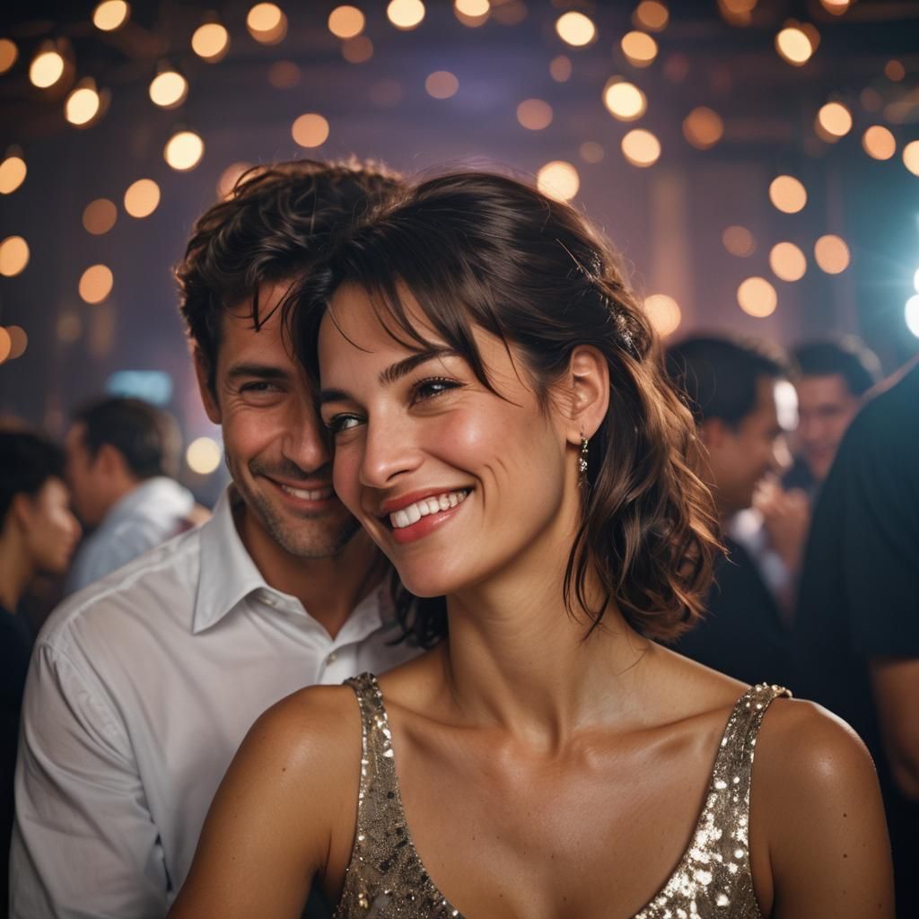 Smiling Woman in Love: Vibrant Portrait Photography