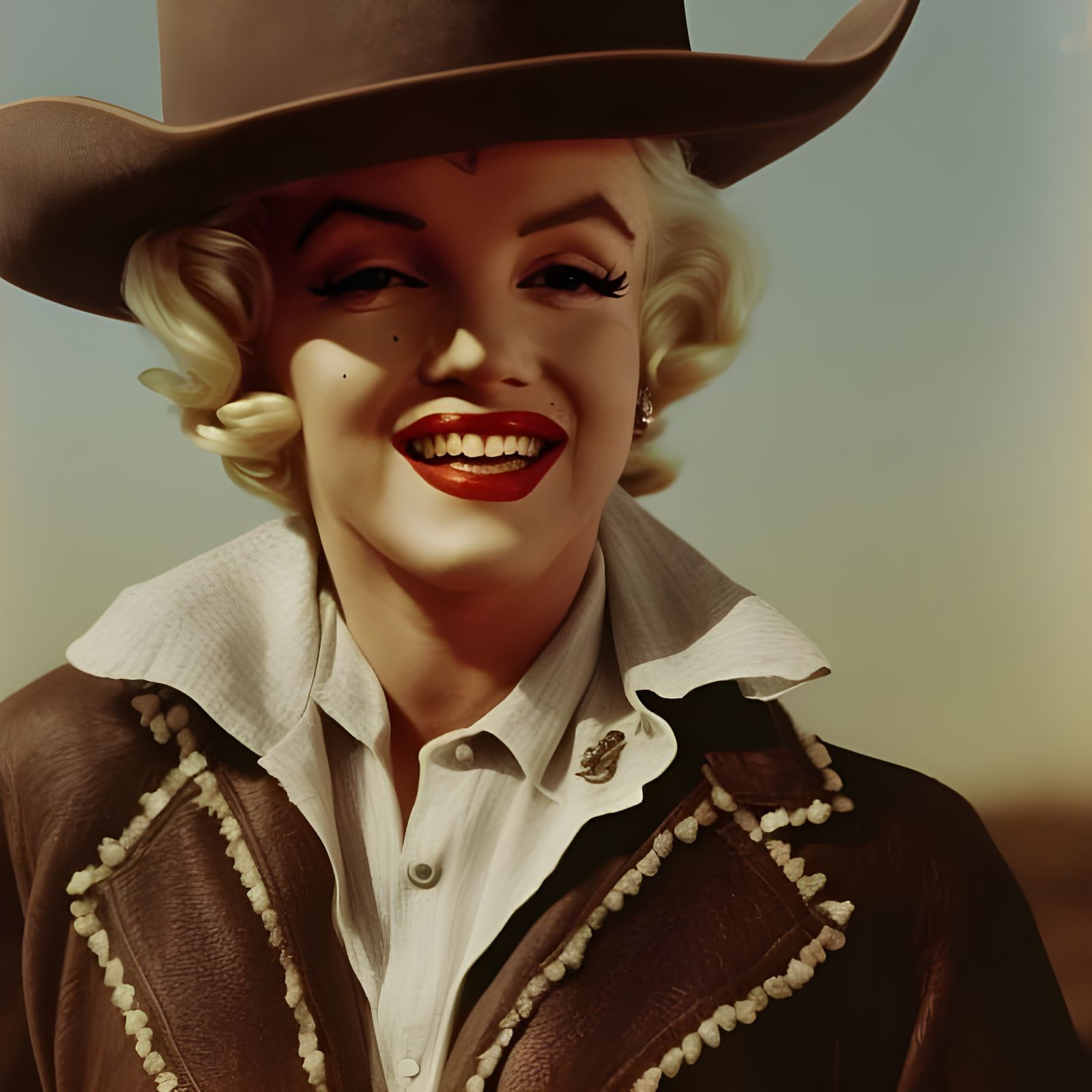 Marilyn Monroe as a Cowboy