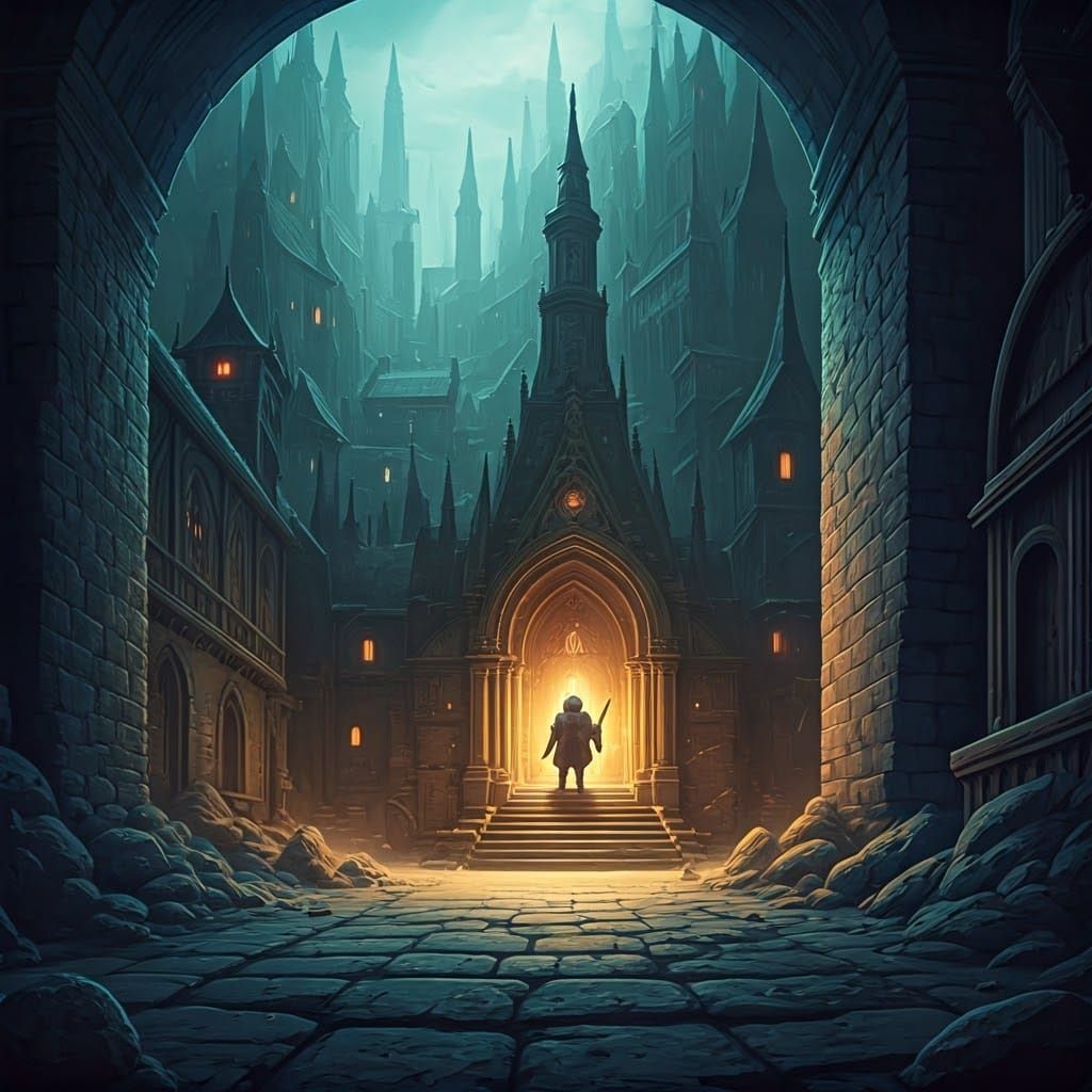 Elden Ring Battle in Whimsical Cartoon Style