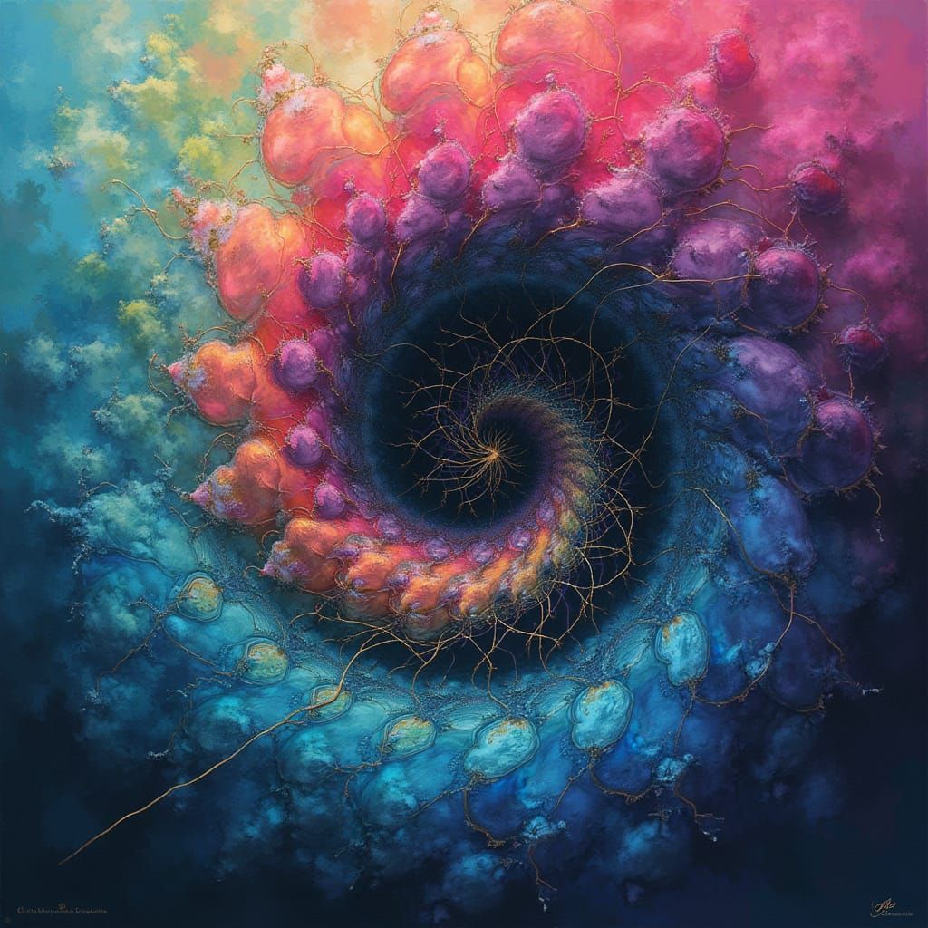 Vibrant Neon Chaos Meets Muted, Introspective Depths in Surr...