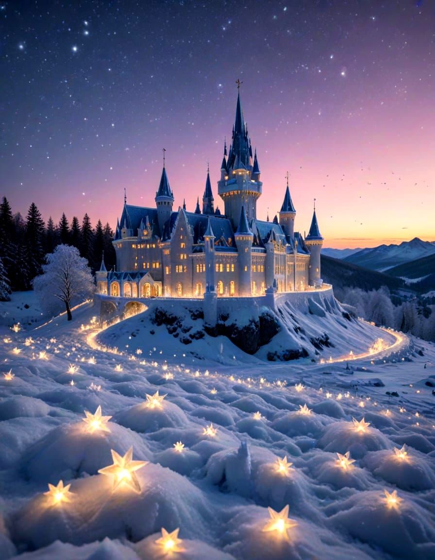 Crystal Winter Realm Shines with Glass Starlight