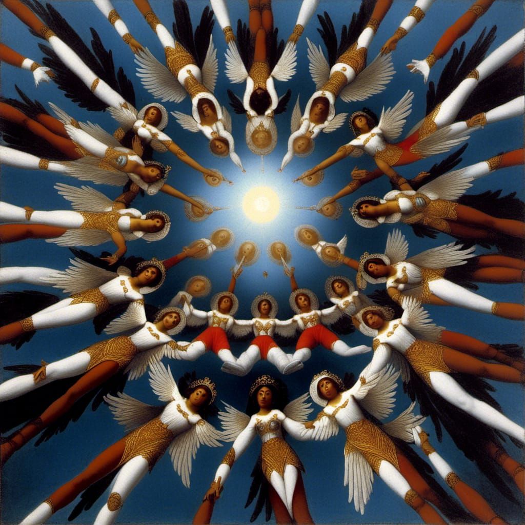 Angels Ascending: A Classical Academic Painting